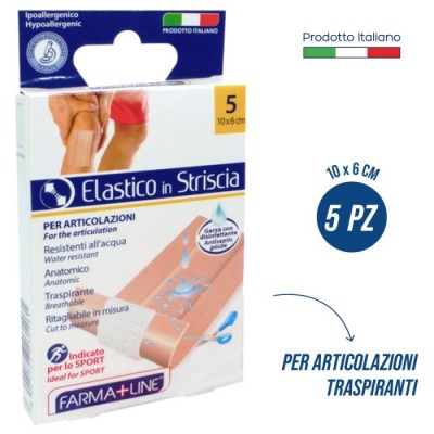 FARMALINE CEROTTI ARTICOLAZIONI ELASTICO IN STRISCIA CM. 10x6 PZ. 5