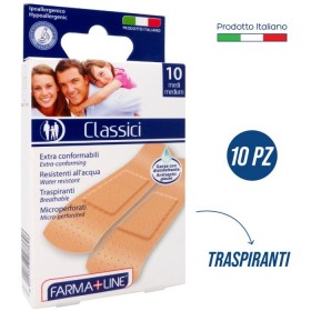 FARMALINE CEROTTI MEDI TRASPIRANTI CM. 7x2 PZ. 10 FARMALINE CEROTTI MEDI TRASPIRANTI CM. 7x2 PZ. 10