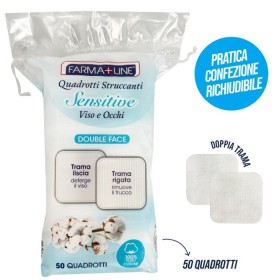 FARMALINE QUADROTTI STRUCCANTI DI COTONE PZ. 50 FARMALINE QUADROTTI STRUCCANTI DI COTONE PZ. 50