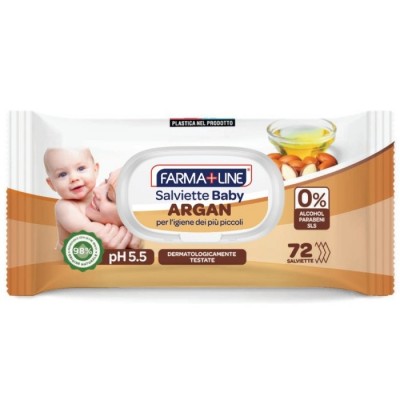 FARMALINE SALVIETTE PER L'IGIENE  BABY ARGAN PZ. 72