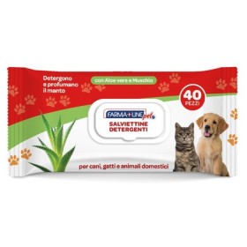 FARMALINE SALVIETTE PROFUMATE PER CANI E GATTI PZ. 40 FARMALINE SALVIETTE PROFUMATE PER CANI E GATTI PZ. 40