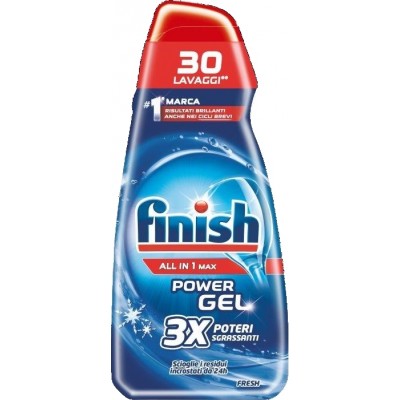 FINISH POWER GEL DETERGENTE PER LAVASTOVIGLIE ALL IN 1 MAX FRESH 600ML