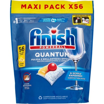 FINISH QUANTUM XL DETERGENTE PER LAVASTIVIGLIE ALL IN 1 LEMON 56 CAPS