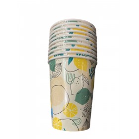 IRGE BICCHIERI DI CARTA MODELLO LIMONI CA CC. 250 PZ. 10 IRGE BICCHIERI DI CARTA MODELLO LIMONI CA CC. 250 PZ. 10