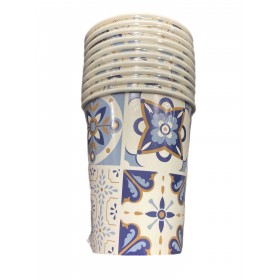IRGE BICCHIERI DI CARTA MODELLO MAIOLICA CC. 250 PZ. 10 IRGE BICCHIERI DI CARTA MODELLO MAIOLICA CC. 250 PZ. 10