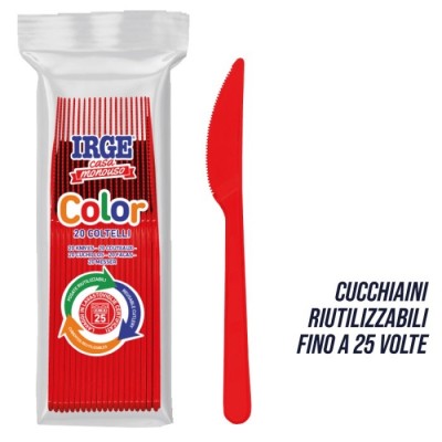 IRGE COLTELLI DI PLASTICA PP ROSSO PZ. 20