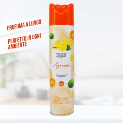 IRGE DEODORANTE AMBIENTE SPRAY  AGRUMI ML. 300