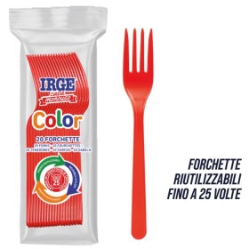 IRGE FORCHETTA IN PLASTICA PP ROSSA PZ. 20 IRGE FORCHETTA IN PLASTICA PP ROSSA PZ. 20