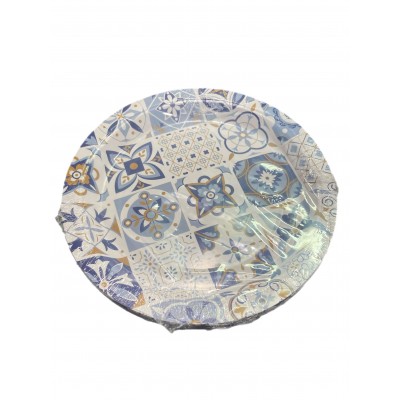 IRGE PIATTI DESSERT DI CARTA MODELLO MAIOLICA DIAM. 17 CM. PZ. 10
