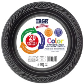 IRGE PIATTI DI PLASTICA DESSERT NERI PZ. 20 IRGE PIATTI DI PLASTICA DESSERT NERI PZ. 20