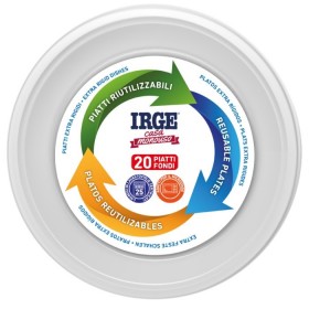 IRGE PIATTI DI PLASTICA RIUTILIZZABILI FONDI DIAM. 22 PZ. 20 IRGE PIATTI DI PLASTICA RIUTILIZZABILI FONDI DIAM. 22 PZ. 20