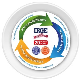 IRGE PIATTI DI PLASTICA RIUTILIZZABILI PIANI DIAM. 22 CM. PZ. 20 IRGE PIATTI DI PLASTICA RIUTILIZZABILI PIANI DIAM. 22 CM. PZ. 20
