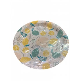 IRGE PIATTI PIANI DI CARTA MODELLO LIMONI DIAM. 22 CM. PZ. 8 IRGE PIATTI PIANI DI CARTA MODELLO LIMONI DIAM. 22 CM. PZ. 8