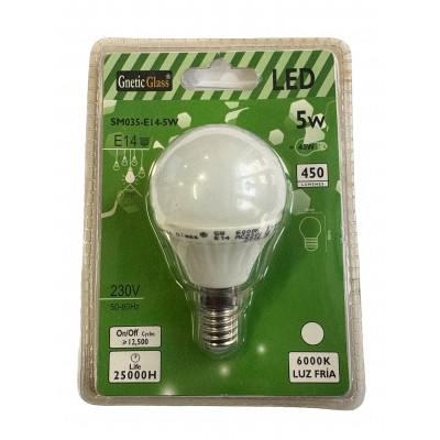 LAMPADINA A LED LUCE FREDDA E14 WATT 5 LUMENS 450 WATT 45