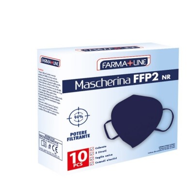 MASCHERINA KN95 MINI BLU FFP2 ANTIVIRUS SENZA VALVOLA E FILTRETTO PZ. 10
