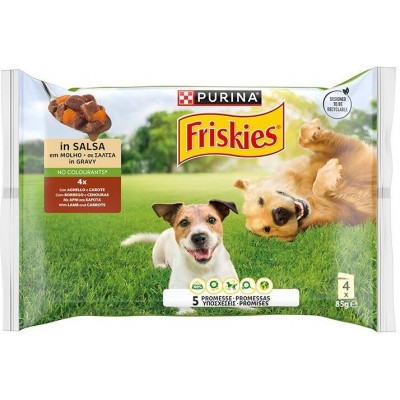 FRISKIES BOCCONCINI PER CANI IN SALSA CANE AGNELLO E CAROTE 4X85 GR
