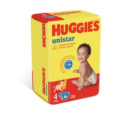 HUGGIES PANNOLINI UNISTAR 4 (7-18KG) 16