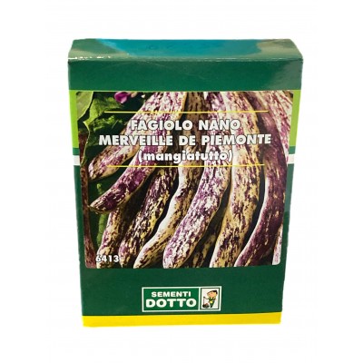 SEMI DI FAGIOLO NANO MANGIATUTTO MERVEILLE DE PIEMONTE GR. 250