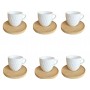 SET 6 TAZZINE CAFFE CON PIATTINO IN BAMBOO