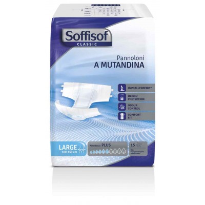SOFFISOF PLUS PANNOLONI A MUTANDINA LARGE 15 PEZZI