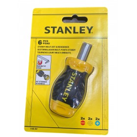Stanley Set di 6 Cacciavite Porta Inserti Magnetico Stanley Set di 6 Cacciavite Porta Inserti Magnetico