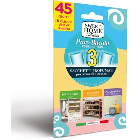 SWEET HOME PROFUMATORE CASSETTI 3 PEZZI PURO BUCATO SWEET HOME PROFUMATORE CASSETTI 3 PEZZI PURO BUCATO