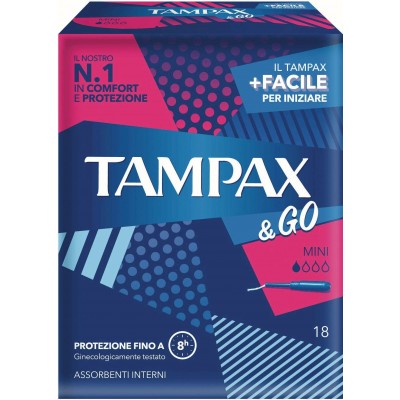 TAMPAX & GO 18 PZ MINI CON APPLICATORE