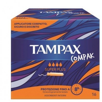 TAMPAX COMPAK ASSORBENTI INTERNI SUPER PLUS 16 TAMPONI