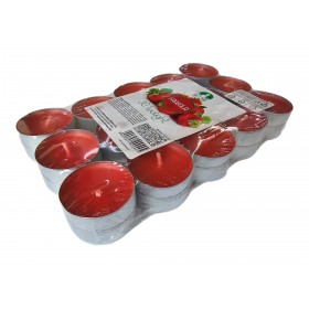 TEA-LIGHT CANDELE PROFUMATE FRAGOLA PZ. 30 TEA-LIGHT CANDELE PROFUMATE FRAGOLA PZ. 30