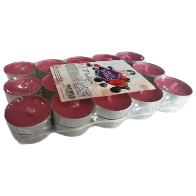 TEA-LIGHT CANDELE PROFUMATE FRUTTI DI BOSCO PZ. 30