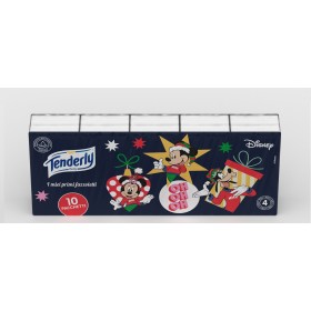TENDERLY DISNEY NATALE FAZZOLETTI CARTA 4 VELI 10 PACCHETTI TENDERLY DISNEY NATALE FAZZOLETTI CARTA 4 VELI 10 PACCHETTI