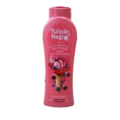 TULIPAN NEGRO BAGNOSCHIUMA YOGUR CON  FRUTOS ROJOS 650 ML