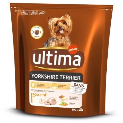 ULTIMA CROCCHETTE CANE ADULT YORKSHIRE TERRIER POLLO E RISO E VERDURE 800G
