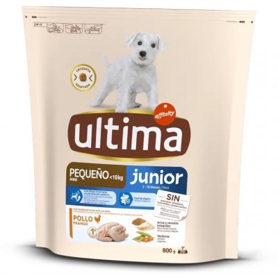 ULTIMA CROCCHETTE PER CANE JUNIOR DA 1 A 10 MESI GUSTO POLLO E VERDURE 800G