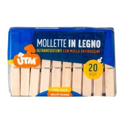 UTM MOLLETTE IN LEGNO PER STENDERE PANNI PZ. 20