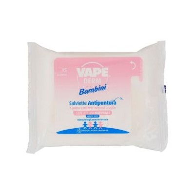 VAPE DERM SALVIETTINE ANTIPUNTURA KIDS 15 PEZZI