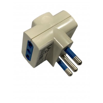 VB-ELECTRIC ADATTATORE CON 3 PRESE 10-16A E SPINA 16A