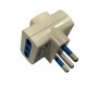 VB-ELECTRIC ADATTATORE CON 3 PRESE 10-16A E SPINA 16A