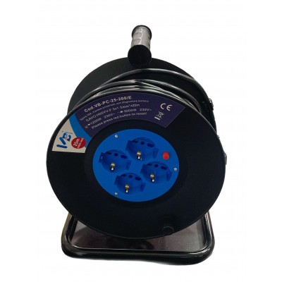 VB-ELECTRIC AVVOLGICAVO DOMESTICO 16A BIPASSO 4 PRESE 10-16A HO5VV-F 3x1,5 MT. 25