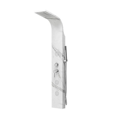 FERIDRAS PANNELLO DOCCIA MULTIFUNZIONE EFFETTO MARMO h150x22x6,5cm.