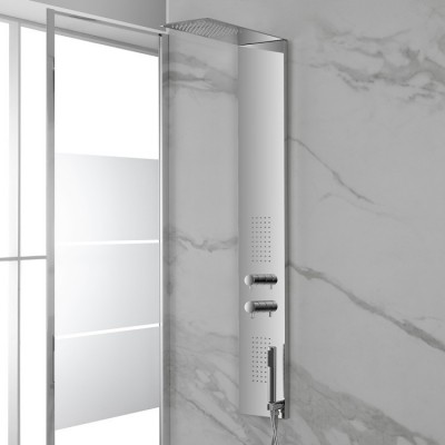 FERIDRAS PANNELLO DOCCIA MULTIFUNZIONE TOP SLIM CROMO A 3 FUNZIONI h140x20x3cm.