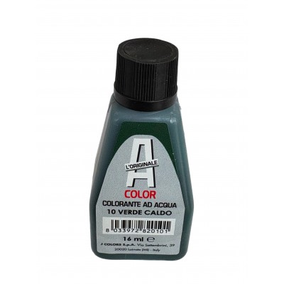 ACOLOR COLORANTE AD ACQUA PER IDROPITTURE ML. 16 COLORE VERDE CALDO 10