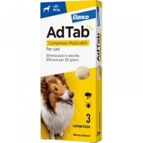 ADTAB COMPRESSE ANTIPARASSITARIO PER CANI ELANCO DA KG 11 A 22 PZ. 3