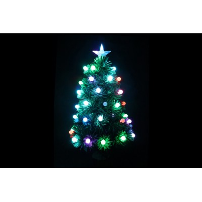 ALBERO DI NATALE VERDE CON 55 LUCI MULTICOLOR 50 RAMI CM. 60