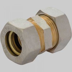 Ape Raccordo diritto intermedio a compressione per tubo di rame O-RING 22