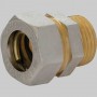 Ape Raccordo Diritto maschio a compressione per tubo di rame O-RING 22 x 3/4
