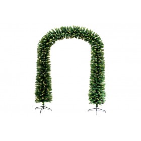 ARCO PER DECORO DI NATALE LUMINOSO CON 420 LED E 1166 RAMI BASE IN METALLO CM. 200/240