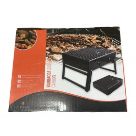 BARBECUE DA TAVOLO A CARBONE IN FERRO CM. 39x30,5x21,5CM