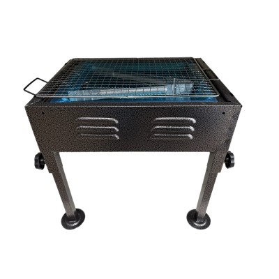 BARBECUE DA TAVOLO A CARBONE IN FERRO CON PIEDI REGOLABILI IN ALTEZZA CM. 38X30,5