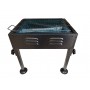 BARBECUE DA TAVOLO A CARBONE IN FERRO CON PIEDI REGOLABILI IN ALTEZZA CM. 38X30,5